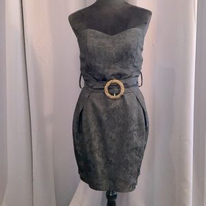 Strapless black shimmering dress by The Clothing Company. Size Large. Super sexy